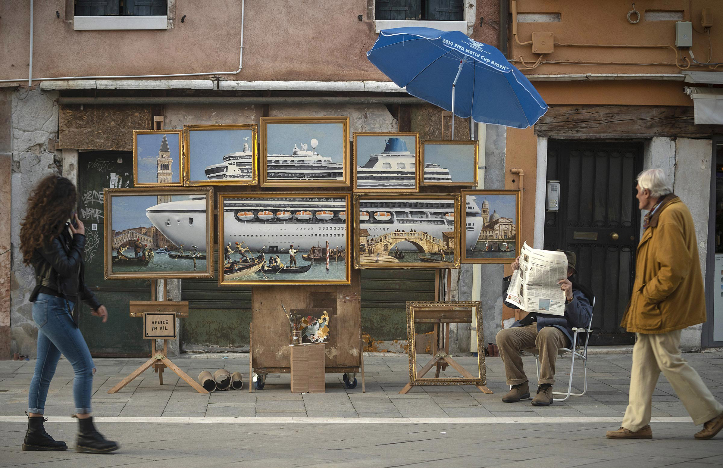 Banksyho obraz v Taliansku